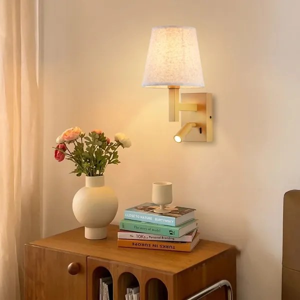 Lampă LED de perete Brilagi DEYA 1xE14/40W/230V + LED/3W in/auriu