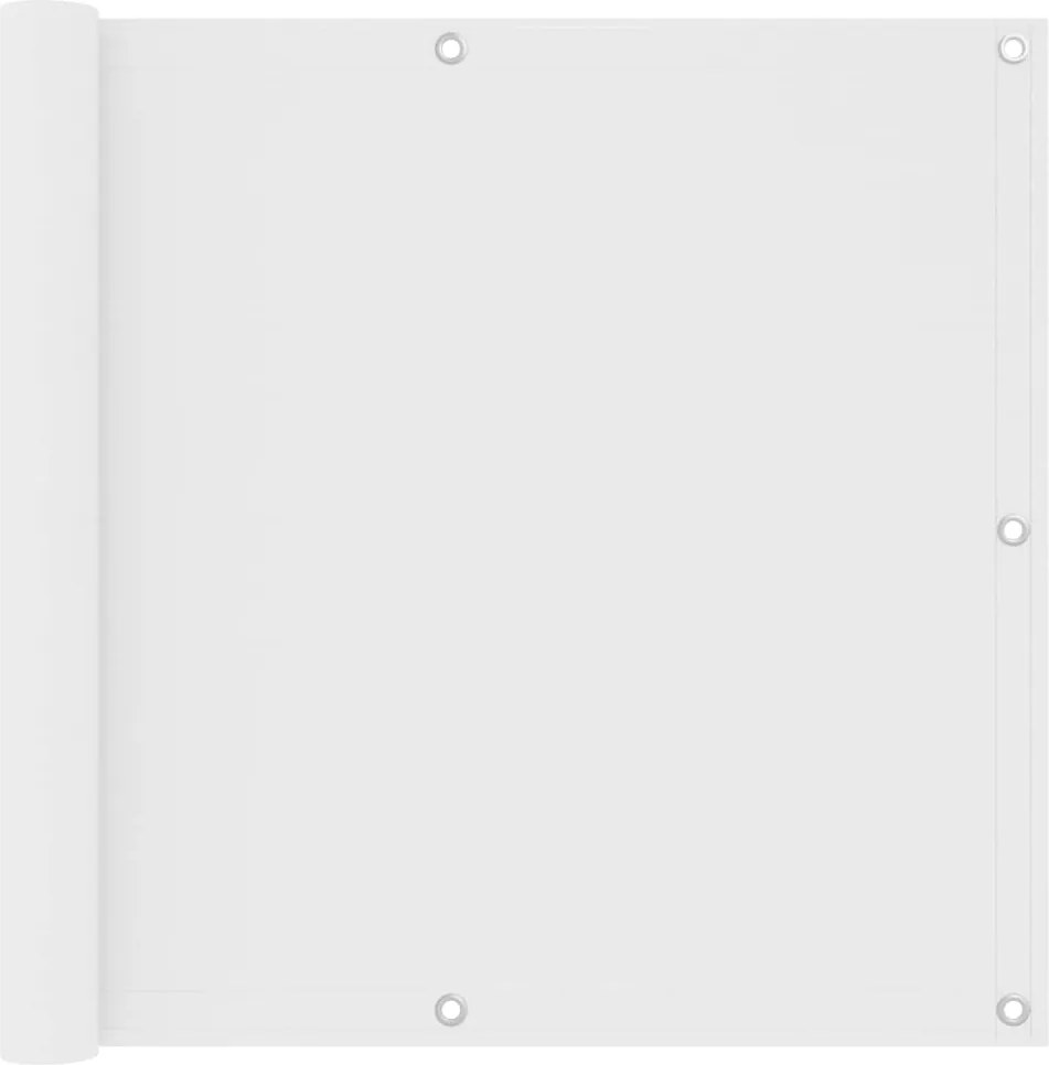 vidaXL Paravan de balcon, alb, 90 x 400 cm, țesătură oxford