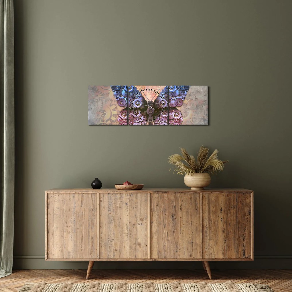 Tablou - Fluture steampunk (cu ceas) (90x30 cm)