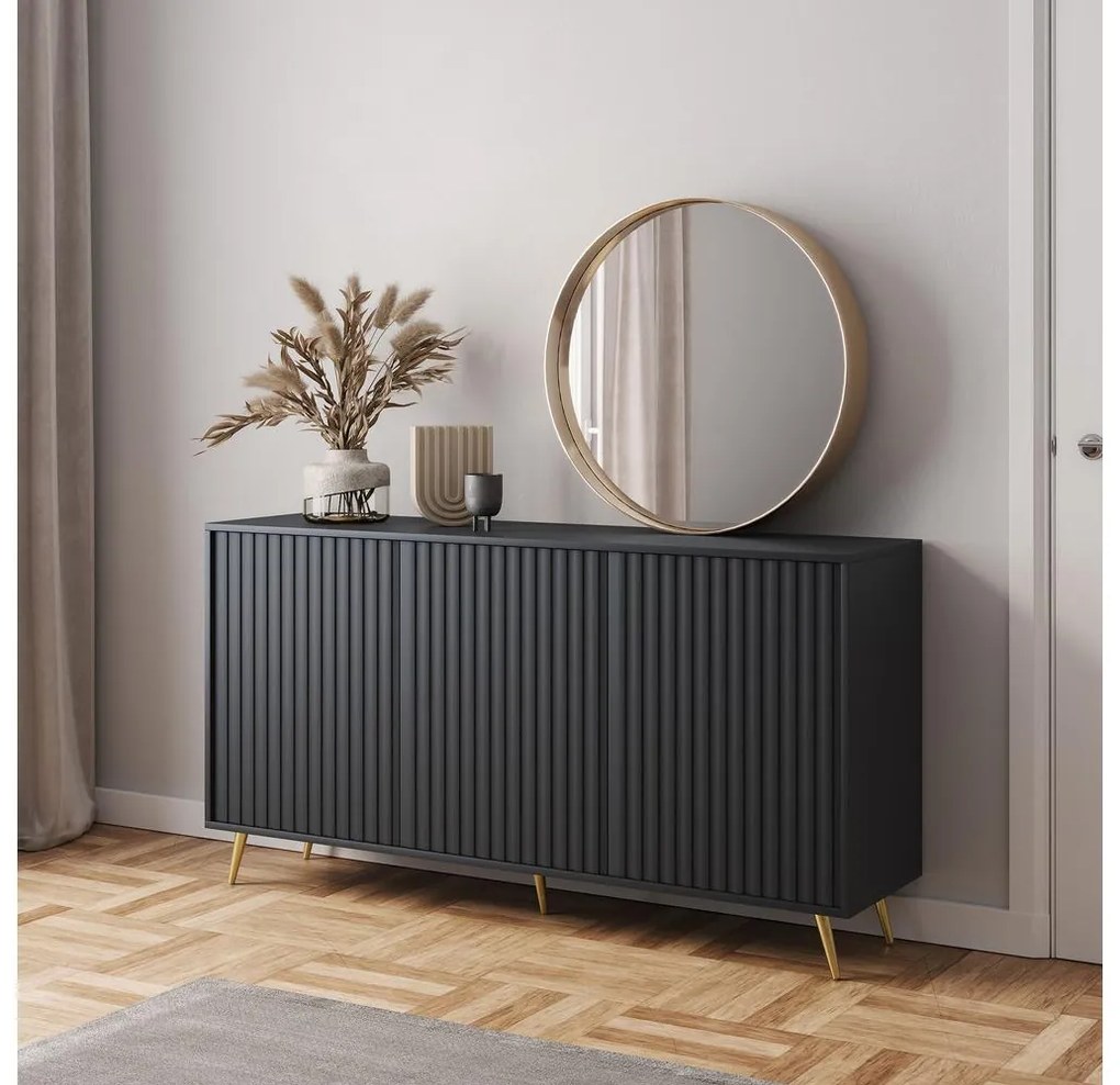 Dulap Biel B2 (negru + auriu). 1098851