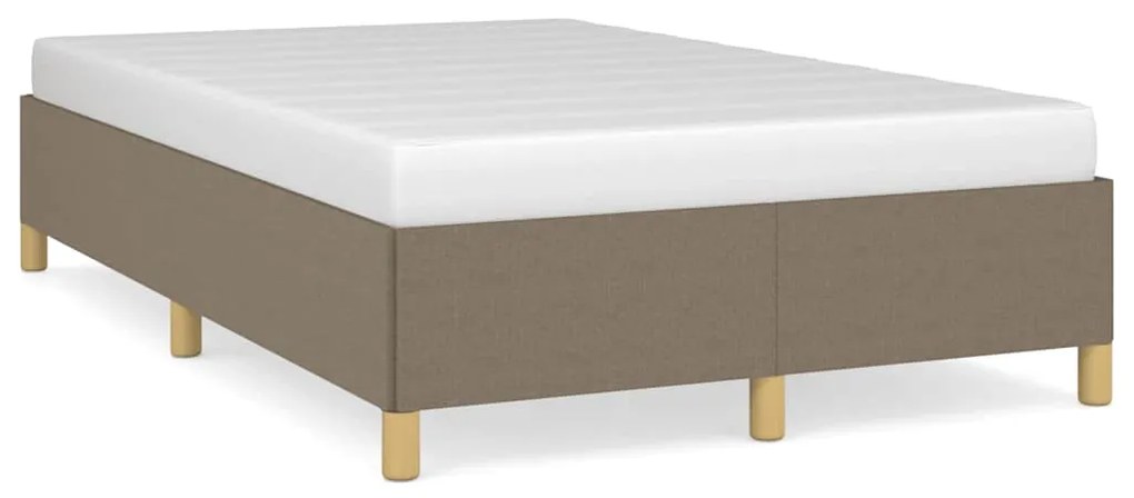 vidaXL Cadru de pat fără saltea Taupe 120x190 cm țesătură
