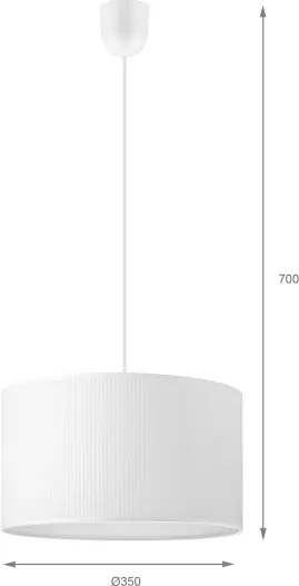 BRILAGI - Lustră suspendată pe cablu SIRIJA MODERN 1xE27/60W/230V Ø 35 cm albă