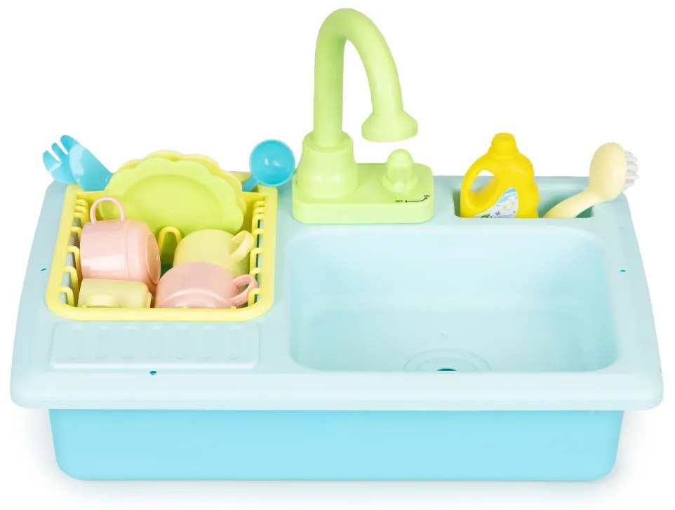 Chiuvetă de bucătărie umplută cu apă cu robinet 12 jucării suplimentare pentru copii