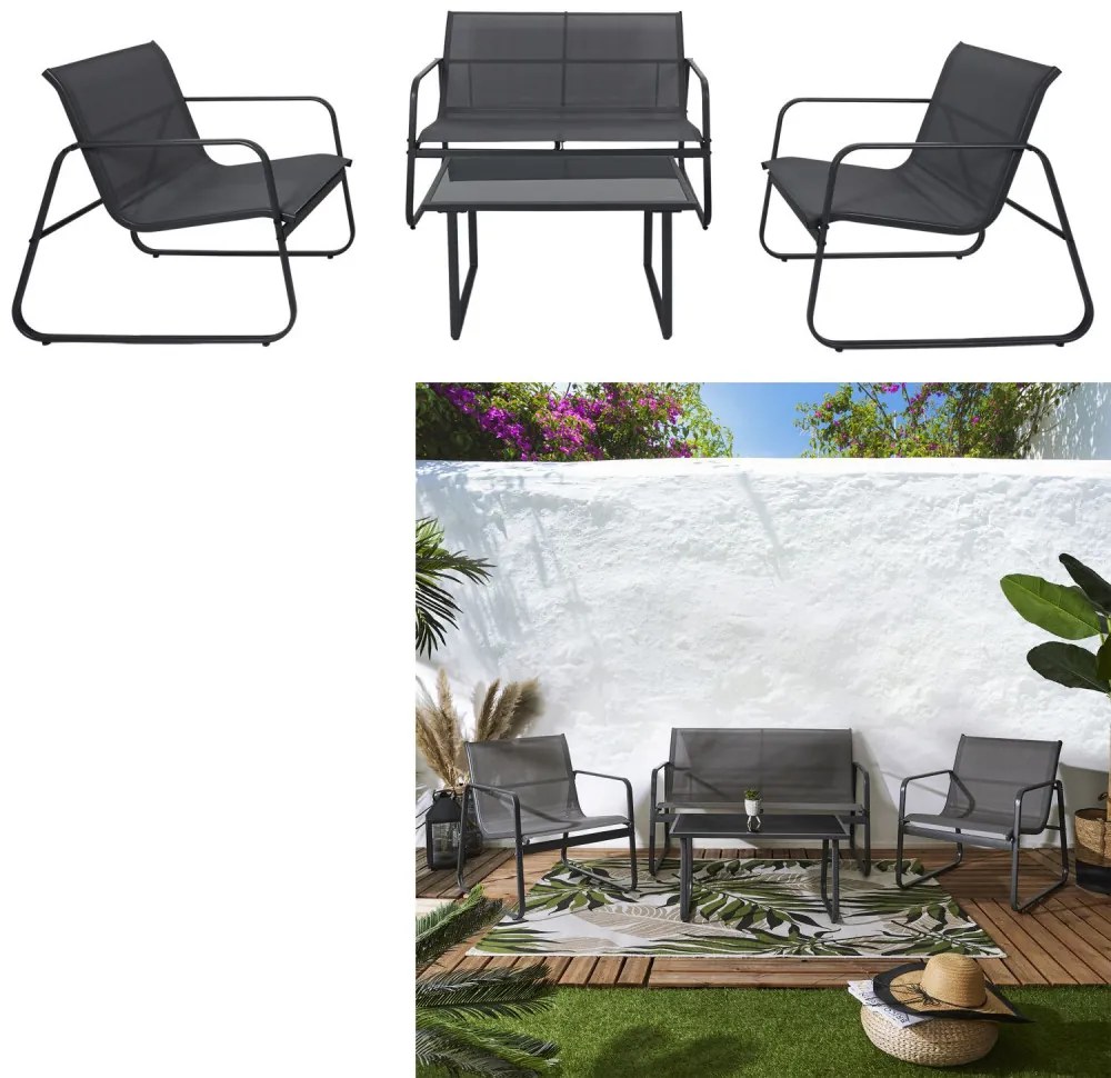 Set pentru gradina SAMOA gri inchis