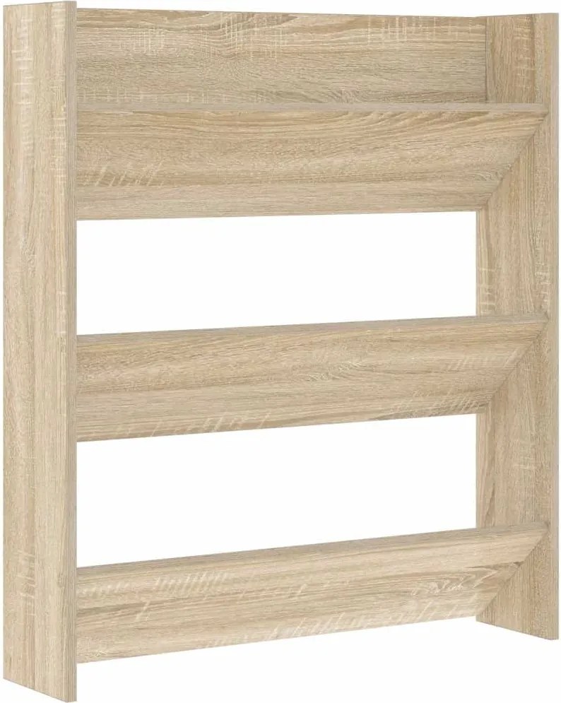 vidaXL Pantofar de perete, stejar sonoma, 80x18x90 cm, PAL