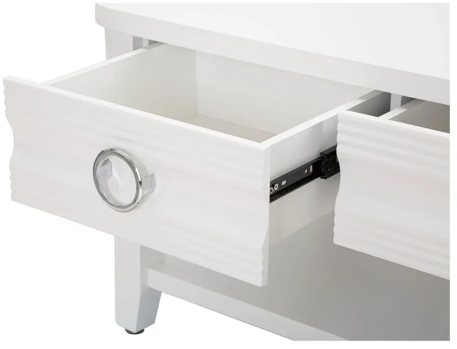 Măsuță de cafea albă din lemn masiv de brad 60x90 cm Shine – Mauro Ferretti