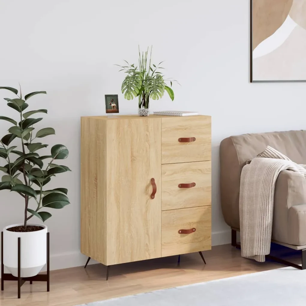 827887 vidaXL Servantă, stejar sonoma, 69,5x34x90 cm, lemn compozit