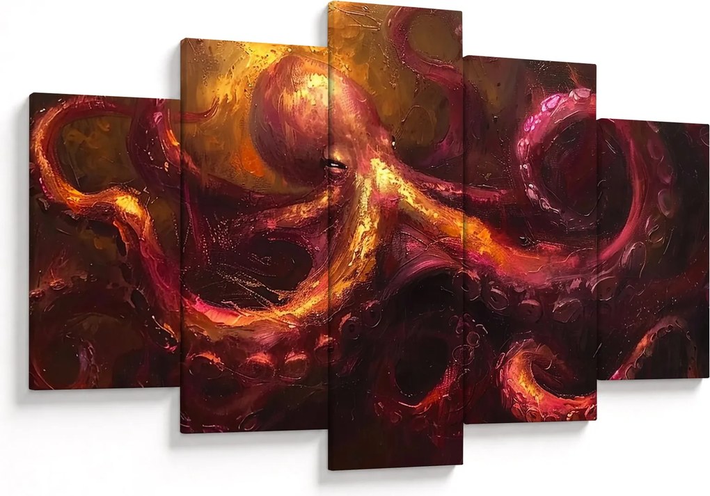 Tablou - Octopus, pictură în ulei (150x105 cm)
