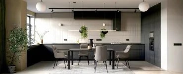 Scaun dining taupe din piele ecologica si metal, Lawrence Bizzotto