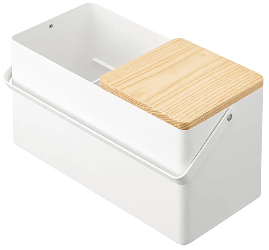 Organizator de baie alb pentru cosmetice din metal - YAMAZAKI