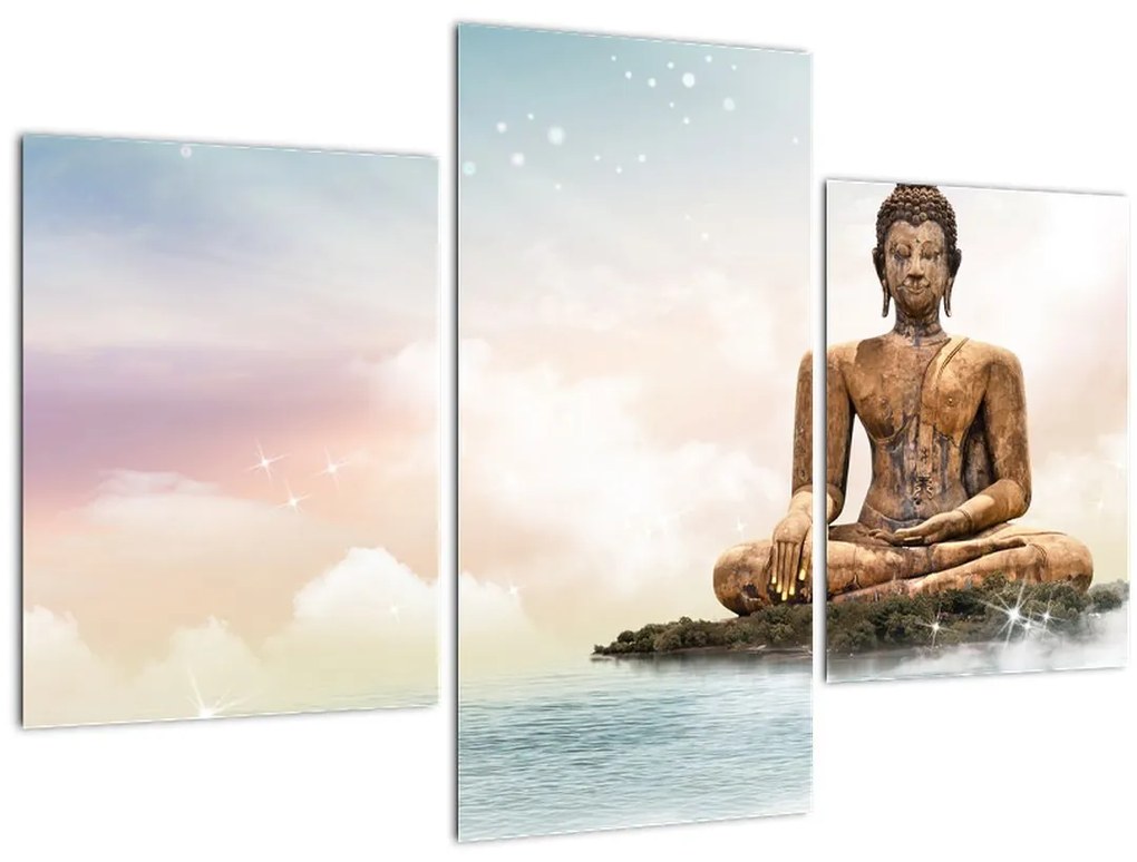 Tablou - Buddha care supraveghează pământul (90x60 cm)