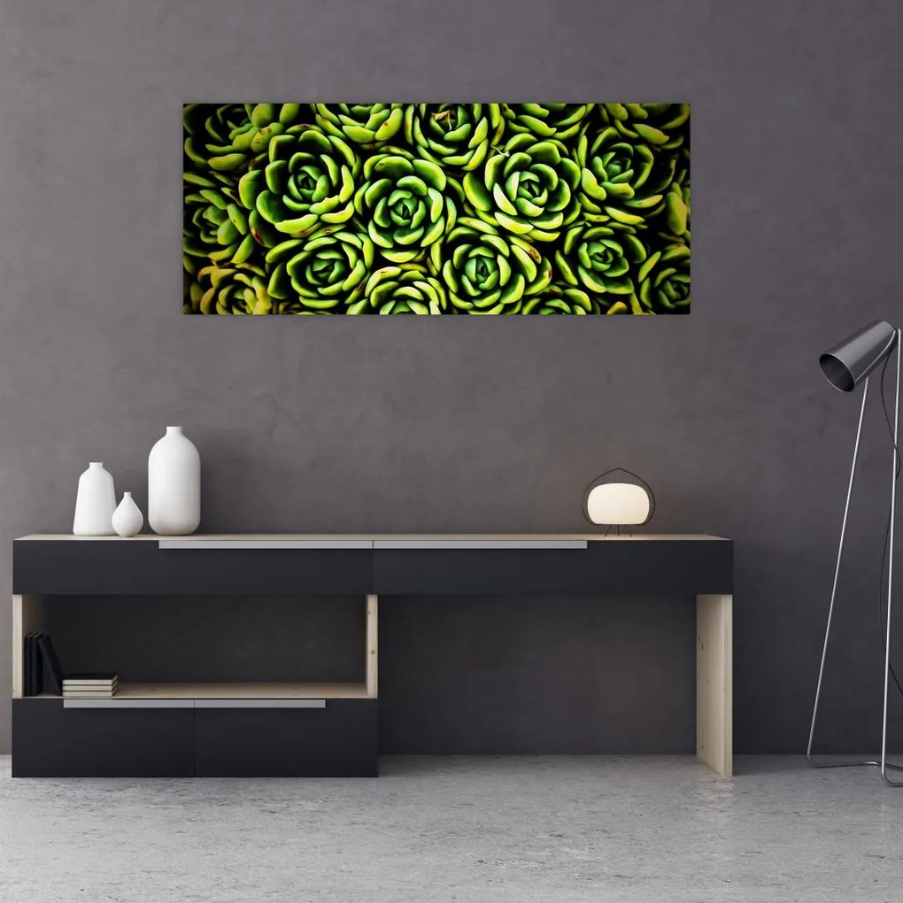 Tablou cu flori de piatră (120x50 cm)