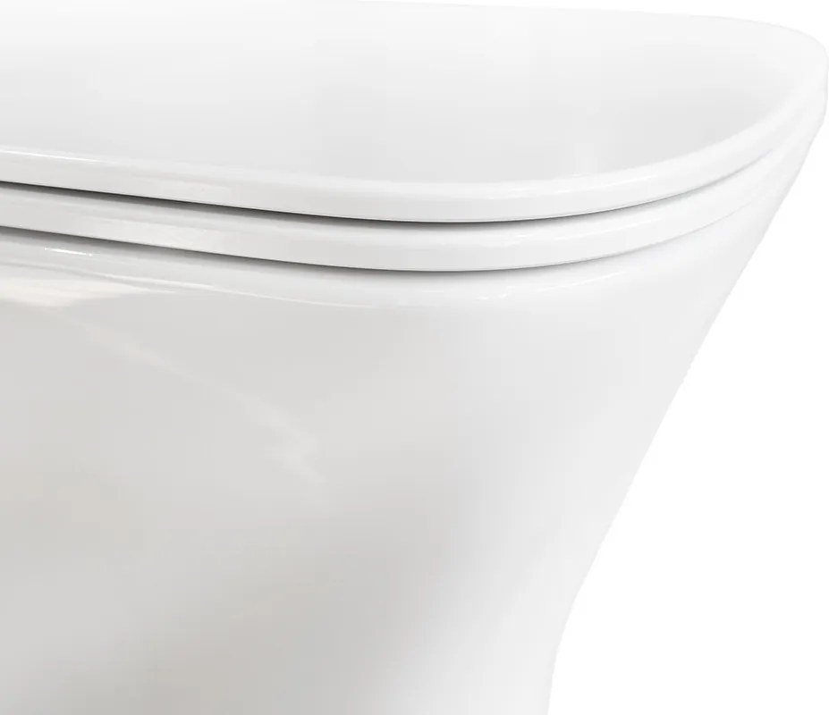 Toaletă compactă monobloc Nile cu spălare inferioară și scaun cu închidere moale