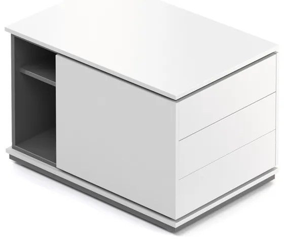 Container Creator 90,4 x 53,6 cm, 2 module - dreapta, antracit / alb