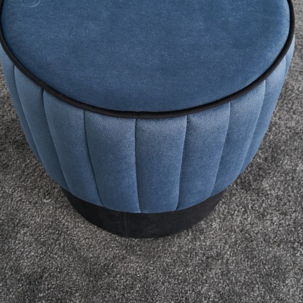 Taburet Rose Pouf albastru