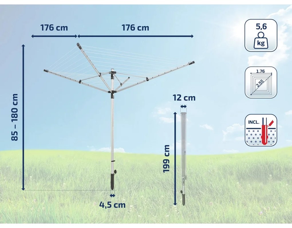 Uscător de exterior Leifheit LinoLift 500