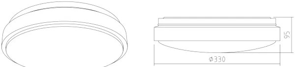 APLED - LED Plafonieră cu senzor LENS PP TRICOLOR LED/18W/230V IP44 1210lm