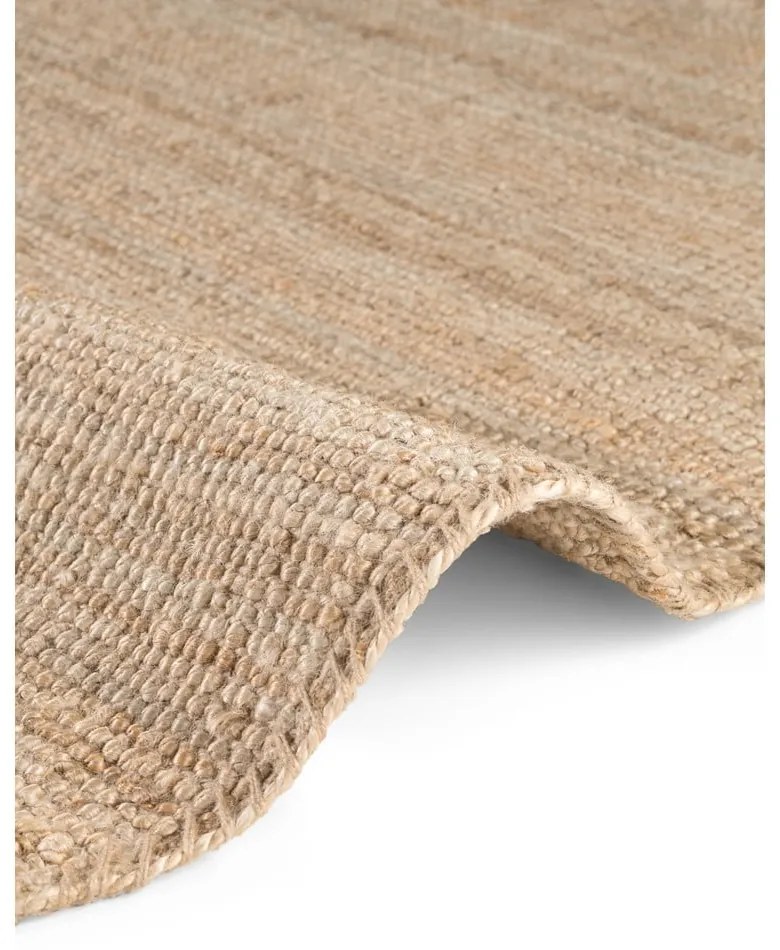 Covor în culoare naturală rotund din iută ø 200 cm Bouclé Jaipur – Hanse Home