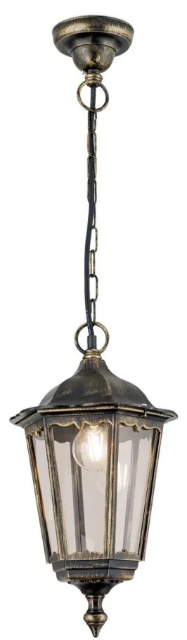 Pendul exterior stil clasic IP43 Puchberg AL 11K/82502 schwarz-gold/rauch OR