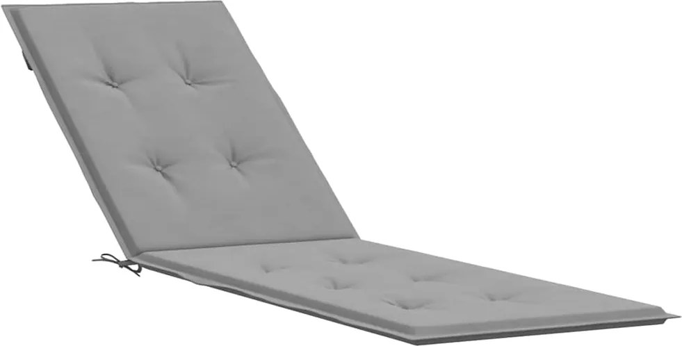 vidaXL Pernă de șezlong, gri, (75 + 105) x 50 x 4 cm