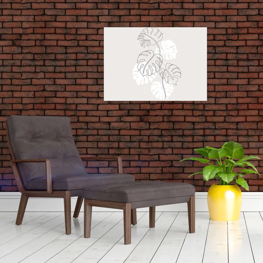 Tablou - Linia de artă monstera N⁰3 (70x50 cm)