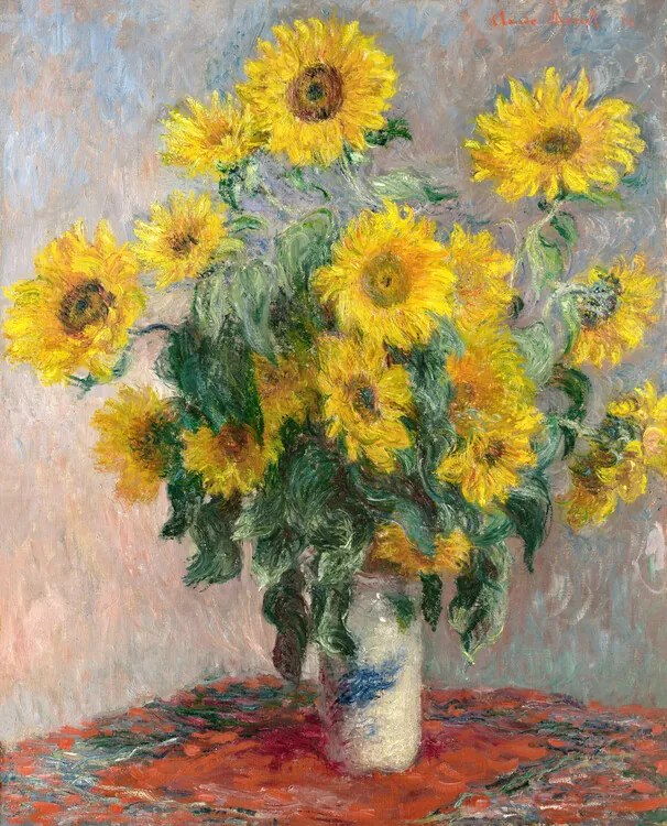 Reproducere Bouquet of Sunflowers (1881), Claude Monet