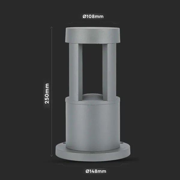 Lampă LED de exterior LED/10W/230V 25cm 6400K IP65 gri