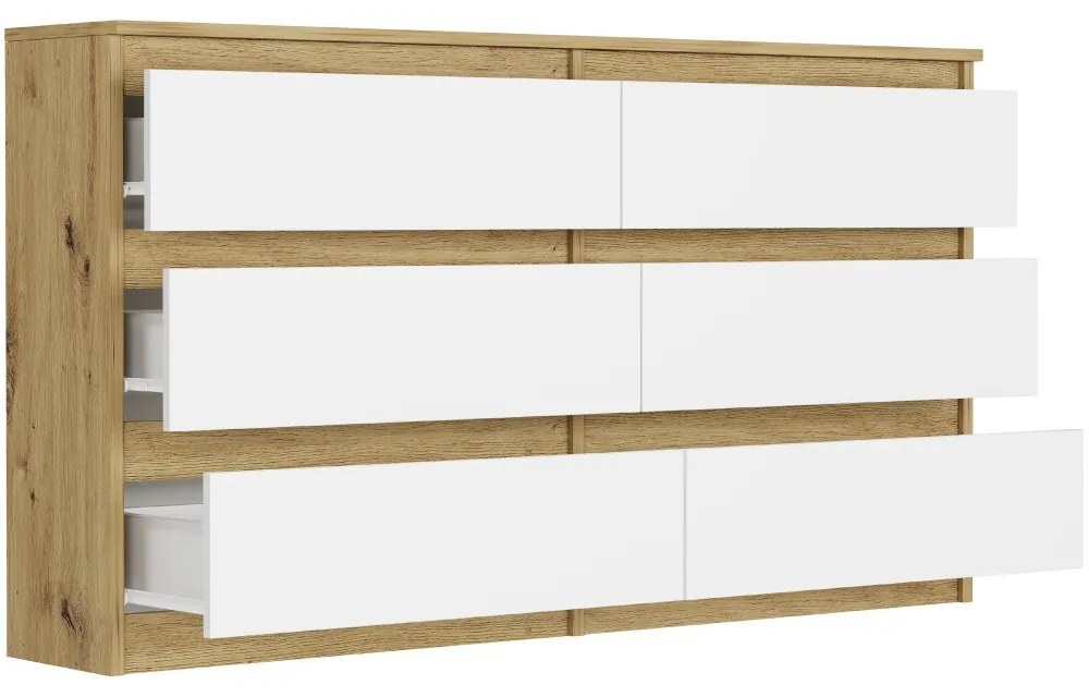 Comoda modernă R-140 - diferite variante de culori artisan mix alb