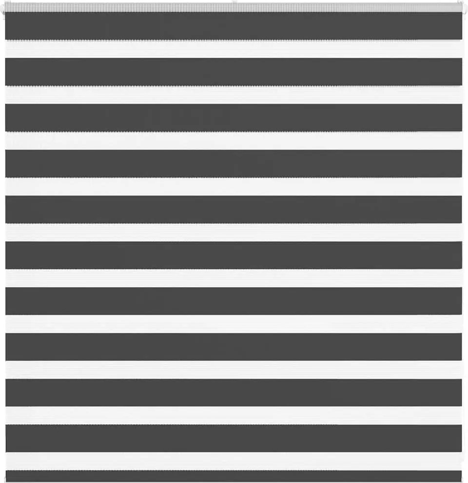 vidaXL Jaluzea tip zebra neagră lățime țesătură 140,9 cm poliester