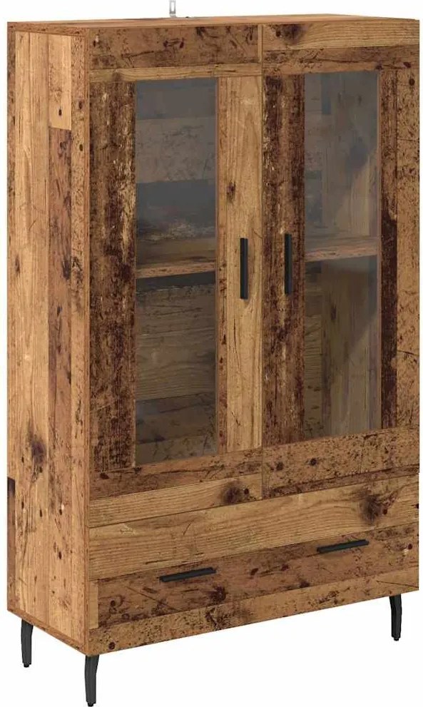 vidaXL Bufet cu sertar Lemn Vechi 69,5 x 31 x 115 cm Lemn compozit