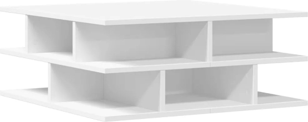 vidaXL Măsuță de cafea, alb, 70x70x29 cm, lemn compozit