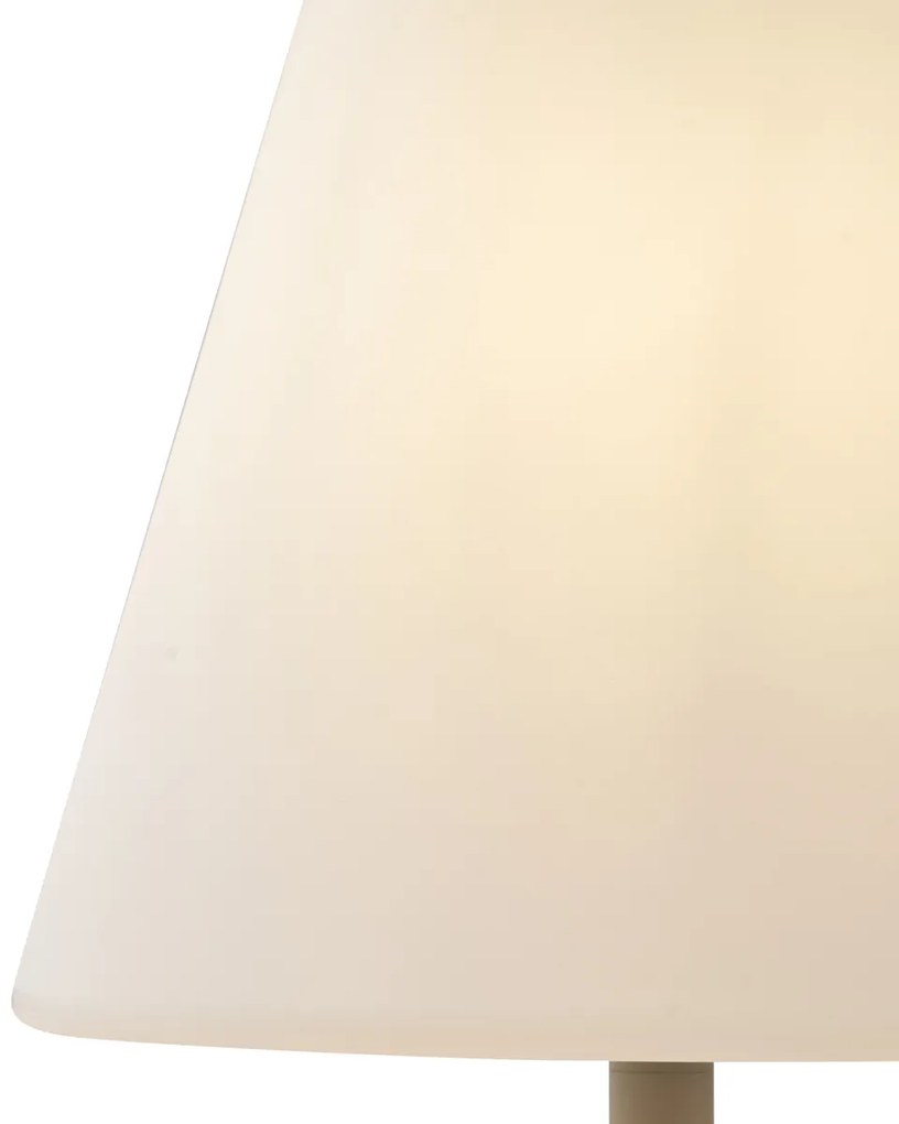 Lampă de podea de exterior bej cu abajur alb IP65 - Virginia