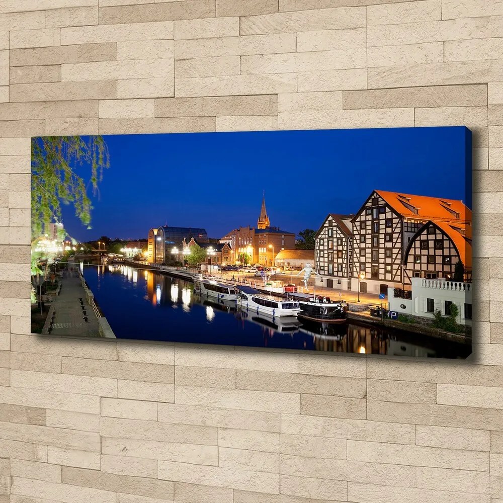 Tablou pe pânză canvas Noapte bydgoszcz