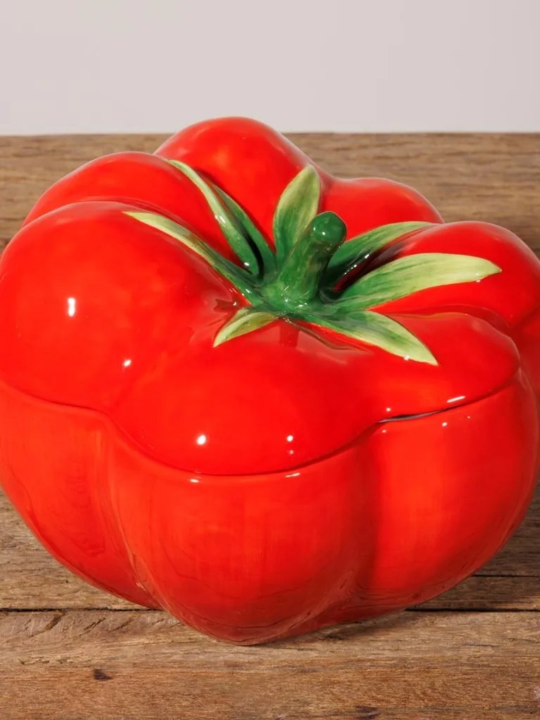 Bol cu capac din ceramica, "Tomato"