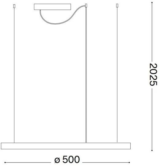 Ideal Lux - Lustră LED suspendată pe cablu ORACLE SLIM LED/29W/230V 3000K Ø 50 cm albă