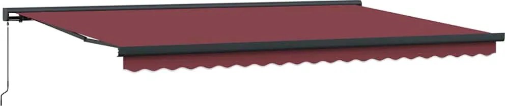 vidaXL Copertina retractabilă automat, vișiniu, 300x250 cm