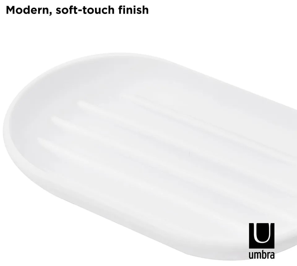 Săpunieră albă din plastic Touch – Umbra