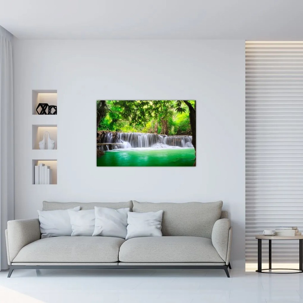 Tablou - cascada din Kanchanaburi, Thailanda (90x60 cm)