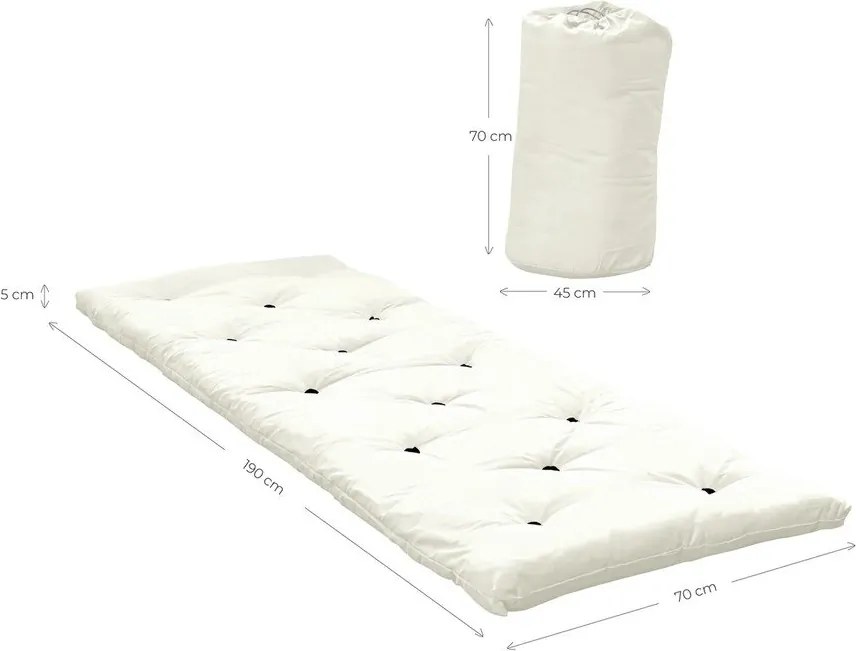 Saltea futon galben-muștar extra moale 70x190 cm Bed In A Bag – Karup Design