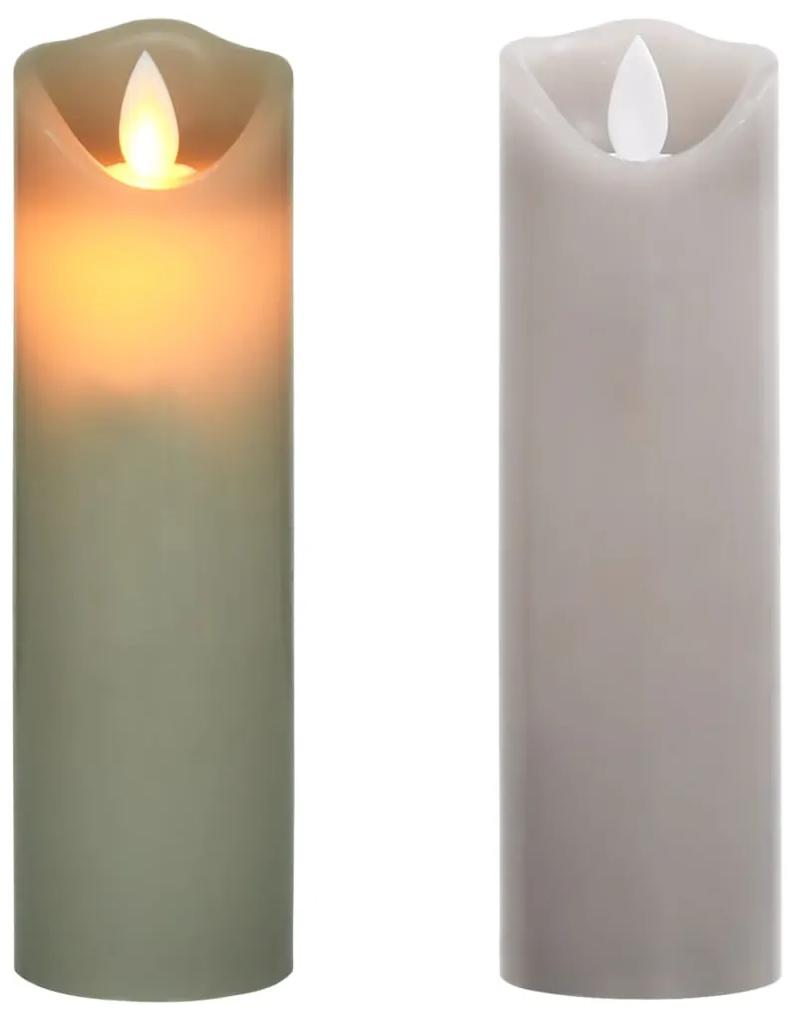 Set lumanari electrice cu LED si telecomanda, 5 buc., alb cald 1, Gri
