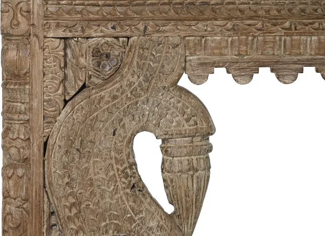 Consolă din lemn masiv de tec și mango sculptată manual," Imperial"
