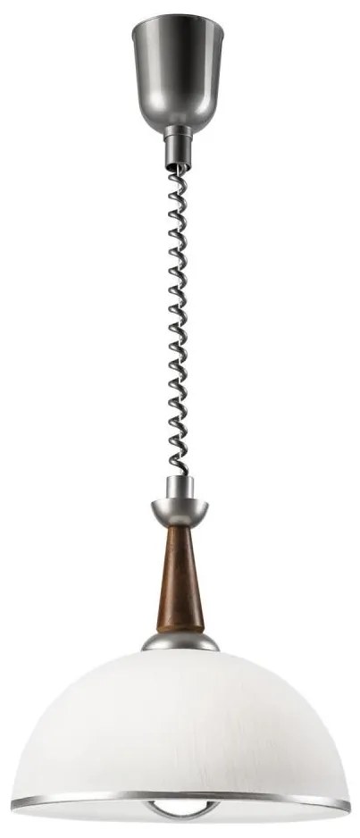 Lustr retractabil CHIARA 1xE27/60W/230V argintiu/stejar