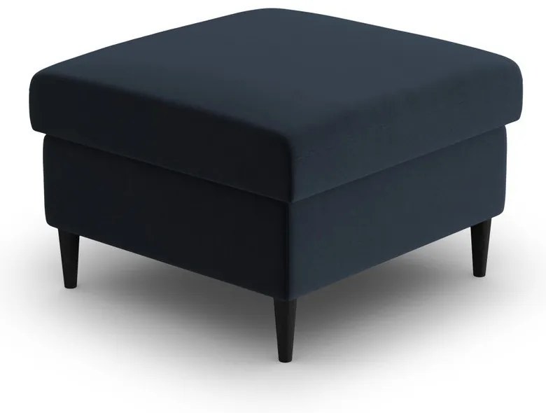 Taburet albastru închis cu tapițerie din catifea Kyoto – Cosmopolitan Design