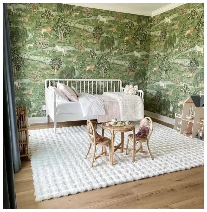 Covor alb lavabil 150x230 cm Bubble White – Mila Home