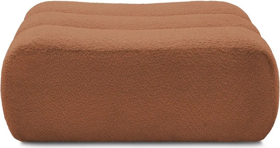 Taburet portocaliu cu tapițerie din țesătură bouclé Azra – Bobochic Paris