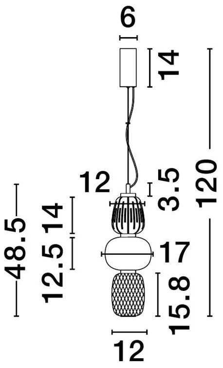 Pendul, Lustra LED design modern Movil