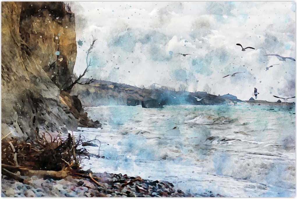 Tablou - Recif, acuarelă (90x60 cm)