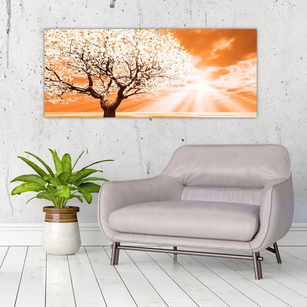 Tabloul cu pomul portocaliu (120x50 cm)