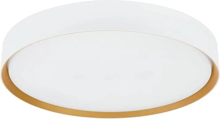 Plafoniera LED CCT cu protectie IP44 Binary Pro 30W, alb/ auriu