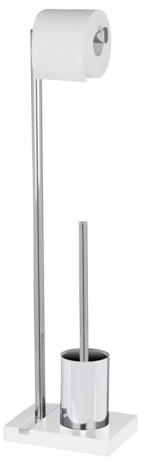 WENKO 20486100 - Perie WC NOBLE 20x74 cm crom/alb